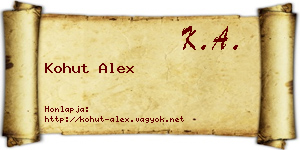 Kohut Alex névjegykártya