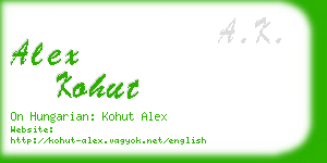 alex kohut business card